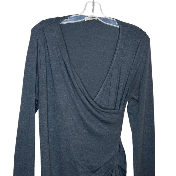 WILFRED Free Klum Bodycon Wrap Dress Aritzia Grey - Picture 3 of 7